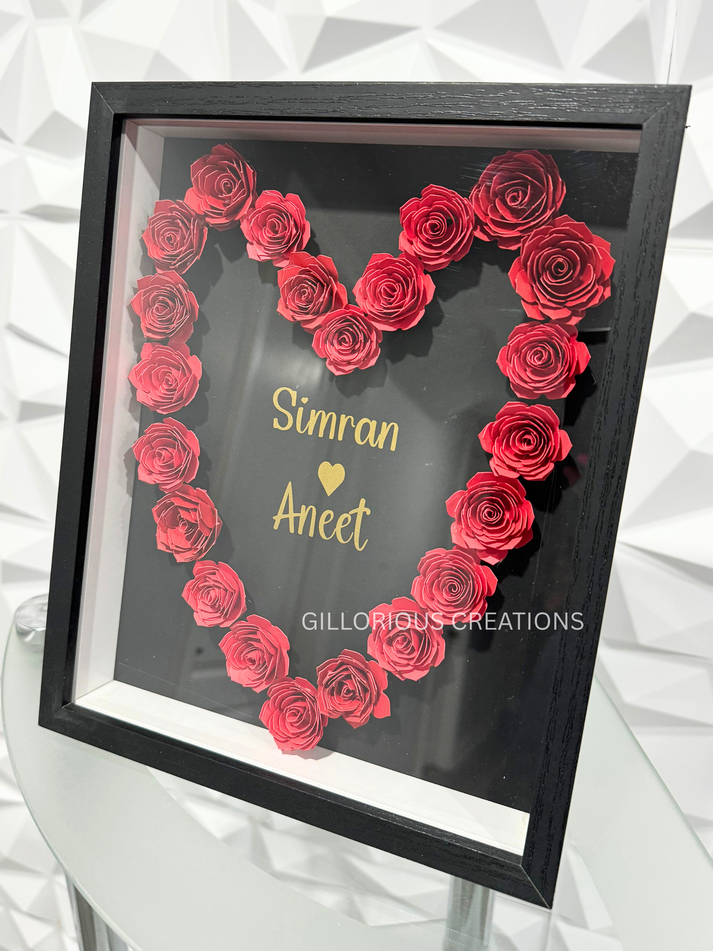 Personalized Romantic Couple Name Shadowbox