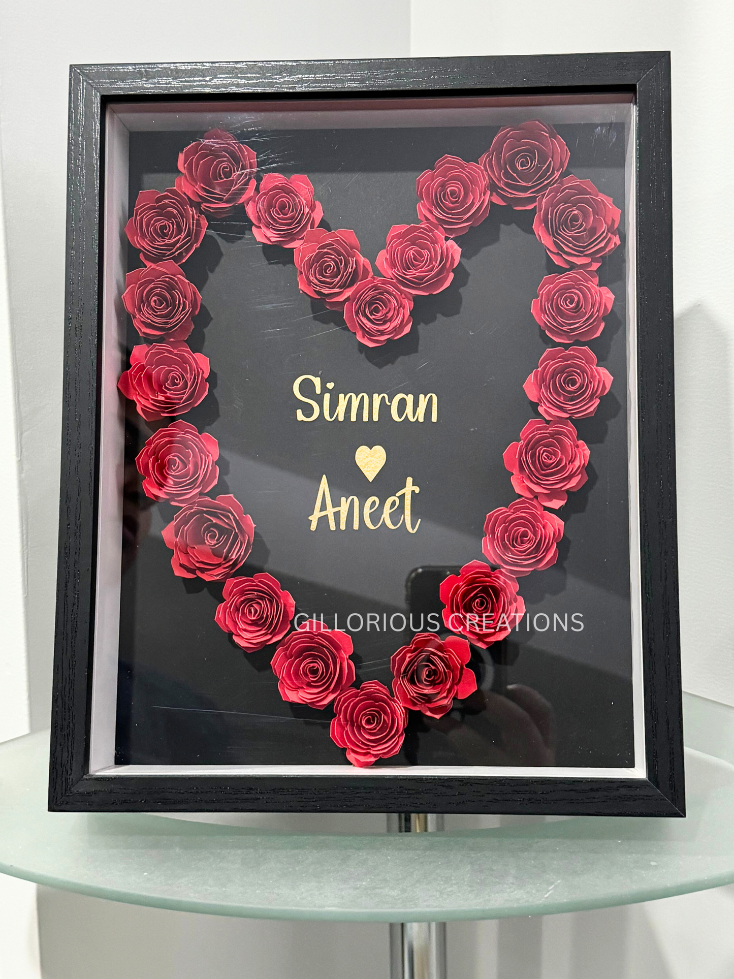 Personalized Romantic Couple Name Shadowbox