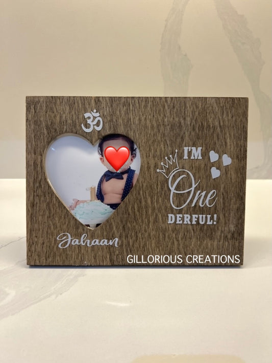 I'm ONEderful Wooden Plaque for Baby's First Birthday