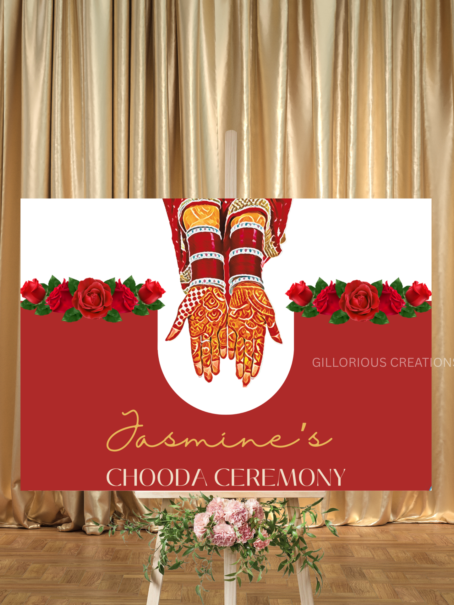 Chooda Ceremony Customizable Punjabi Wedding Welcome Sign