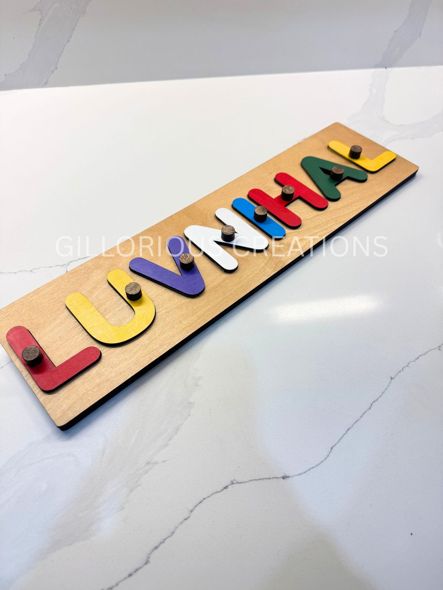 'Single Row - Custom Name Puzzle for Kids (Punjabi, English or Hindi)' - Single Row