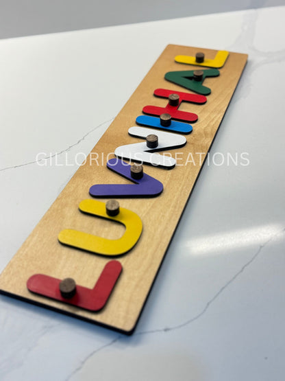 'Single Row - Custom Name Puzzle for Kids (Punjabi, English or Hindi)' - Single Row