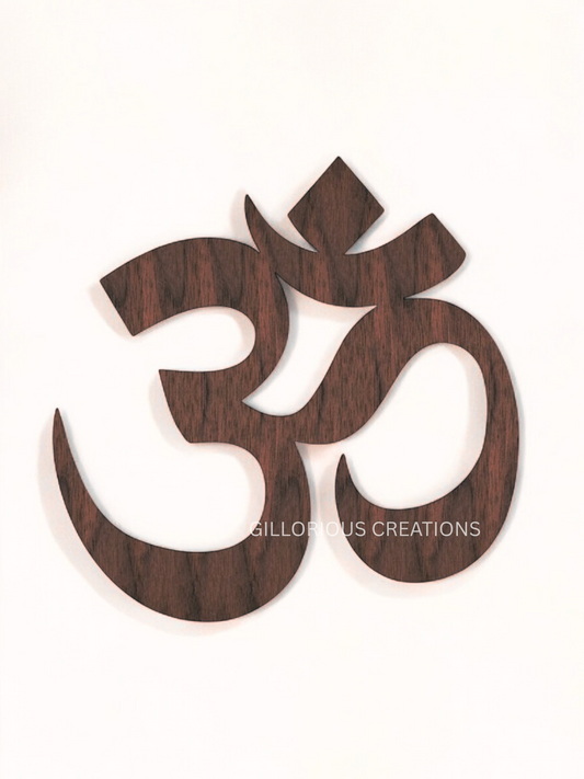 Hindu Om Symbol Wooden Wall Art