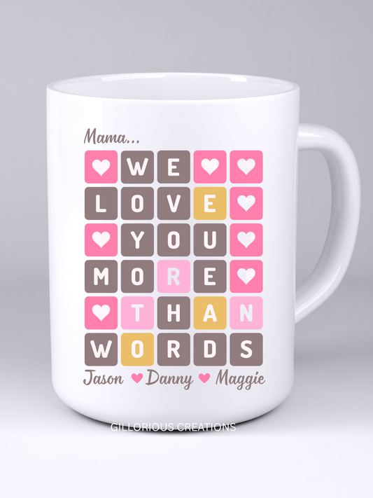 Personalized Mother's Day Mug Gift - Wordle with Kids’ Names