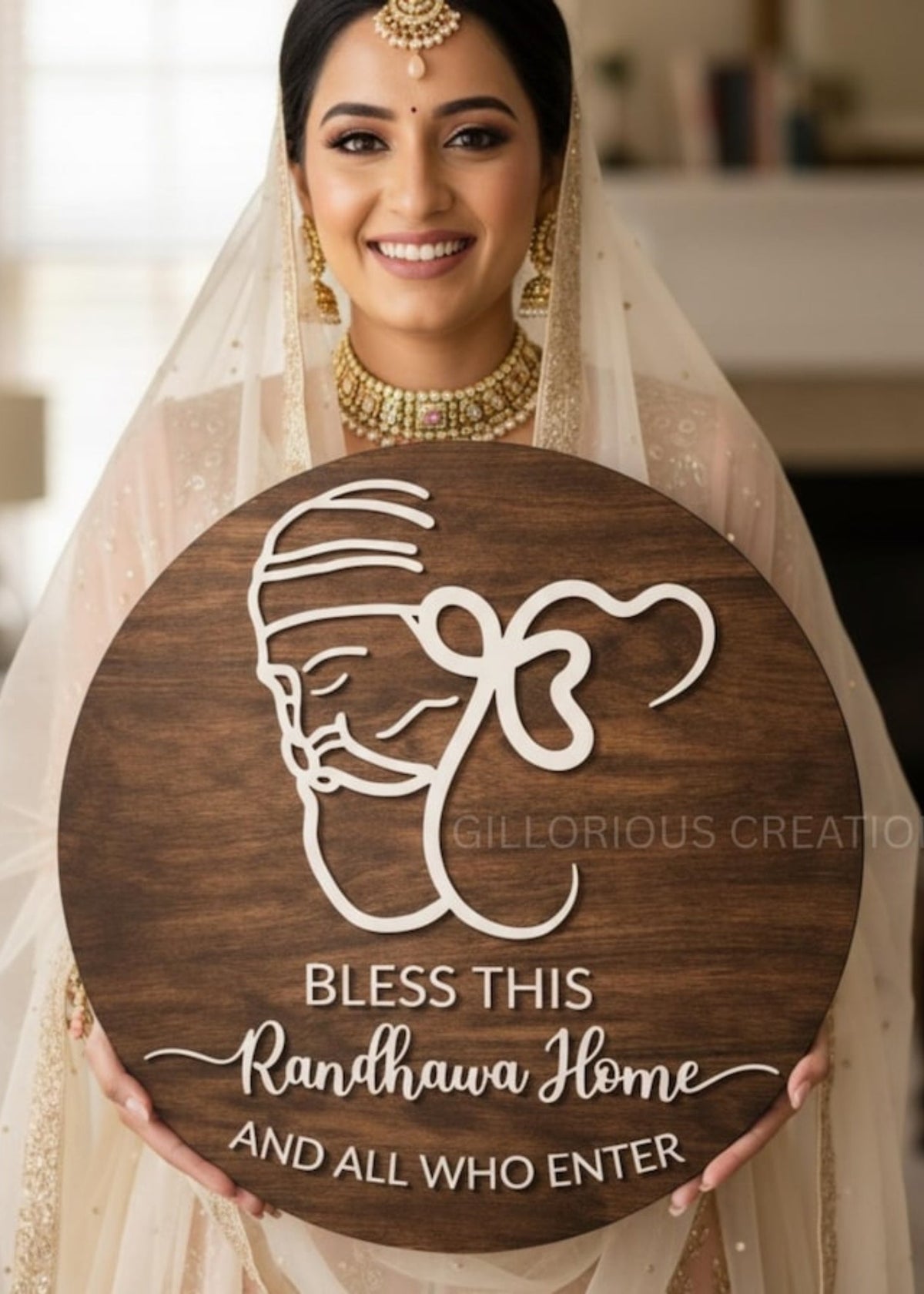 Bless This Home Sikh wall sign