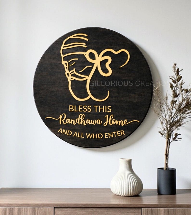 Bless This Home Sikh wall sign